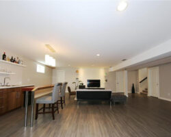 Finished basement renovation in Winnipeg by Levtar