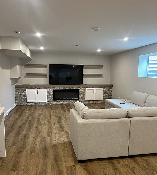 basement renovation winnipeg Finished basement renovation in Winnipeg by Levtar